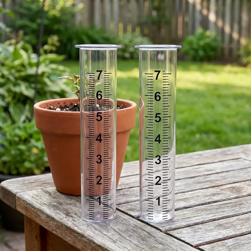 BinaryABC Plastic Rain Gauge Replacement Tube 2PCS in Transparent