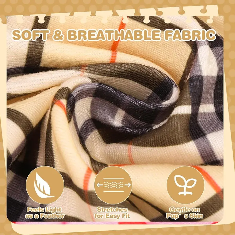 BINGPET Plaid Dog Dresses – Cute & Stylish Details