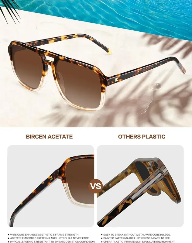 BIRCEN Womens Polarized Sunglasses – Suited to driving and beach