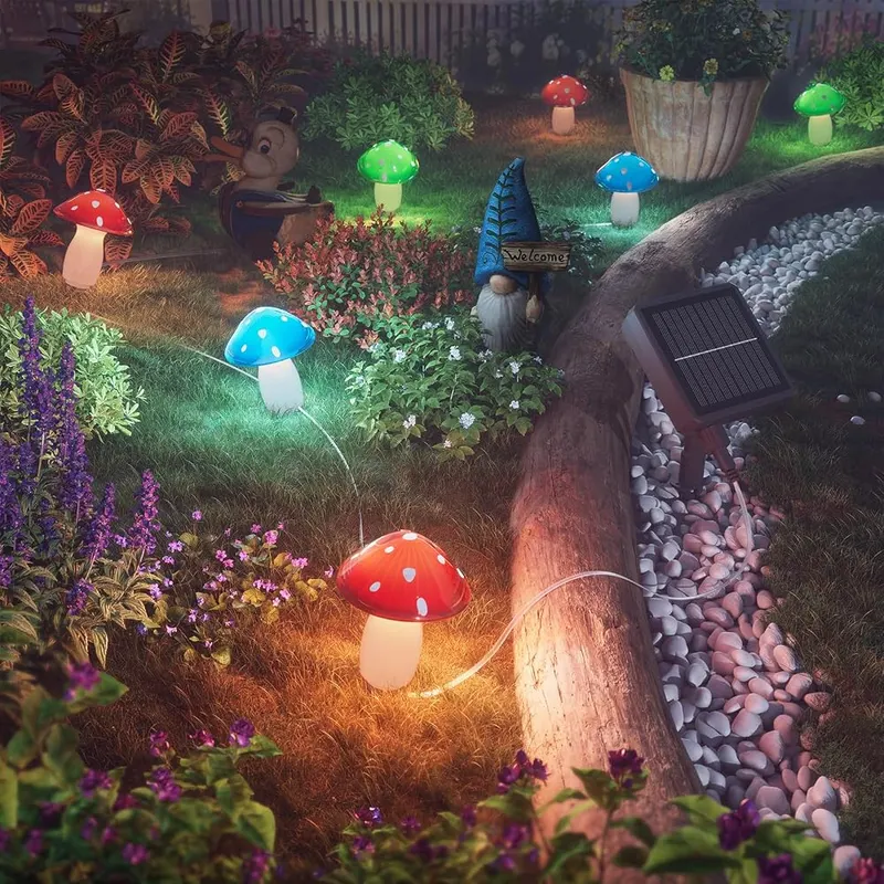 BITPOTT Mushroom Solar Lights Outdoor