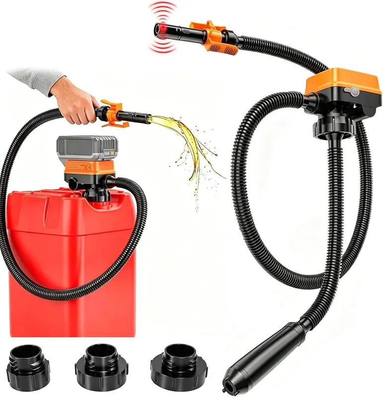 BITTON Cordless Fuel Transfer Pump in orange