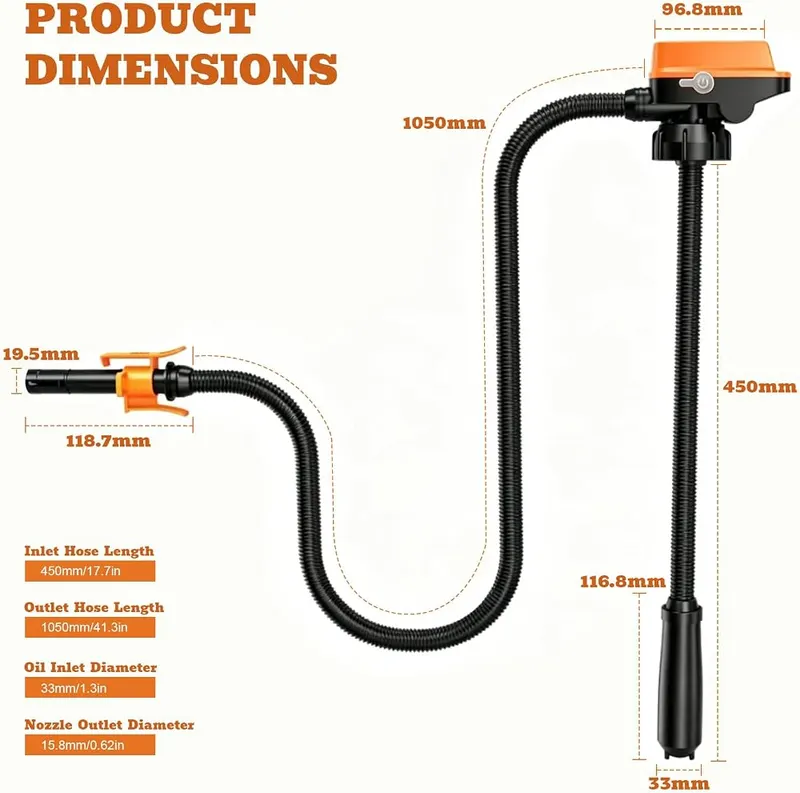 BITTON Cordless Fuel Transfer Pump – Automatic shut off overflow protection