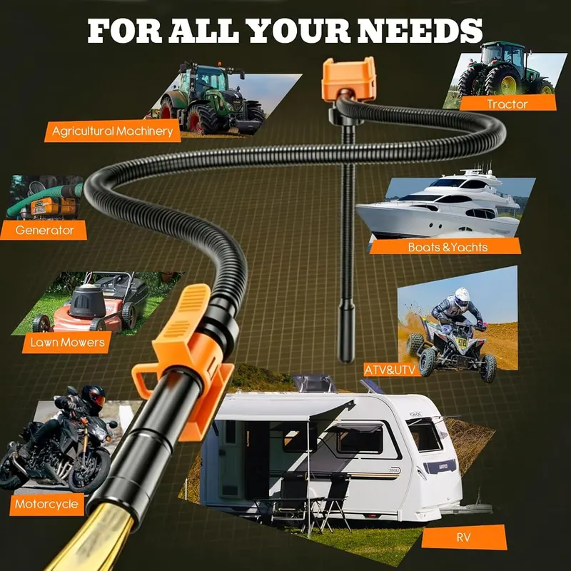 BITTON Cordless Fuel Transfer Pump – Includes multiple adapters and hose