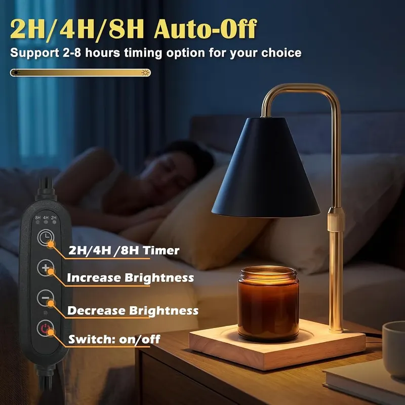 BJFFN Candle Warmer Lamp G.black – 2, 4 and 8 hour timer