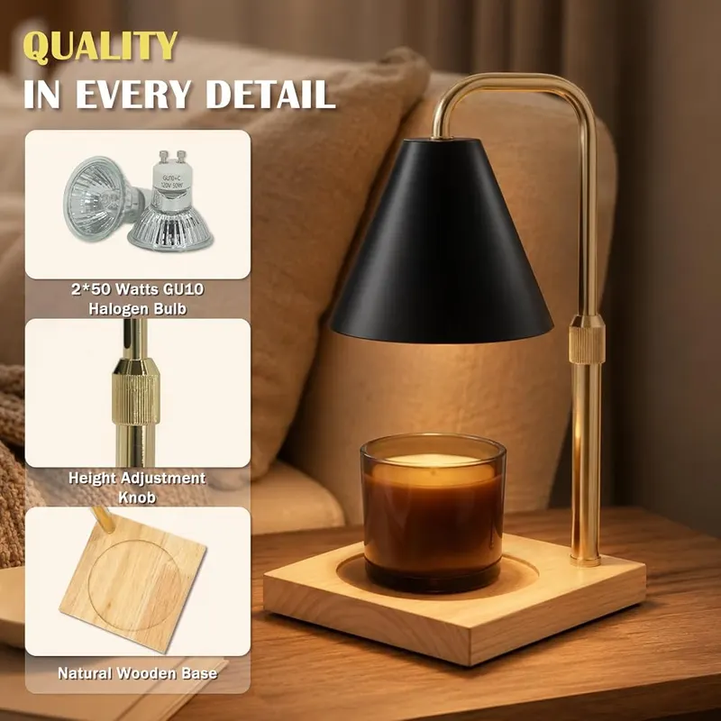 BJFFN Candle Warmer Lamp G.black – Adjustable height for different candles