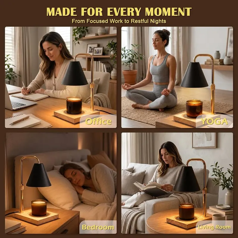 BJFFN Candle Warmer Lamp G.black – Two bulbs included in the box