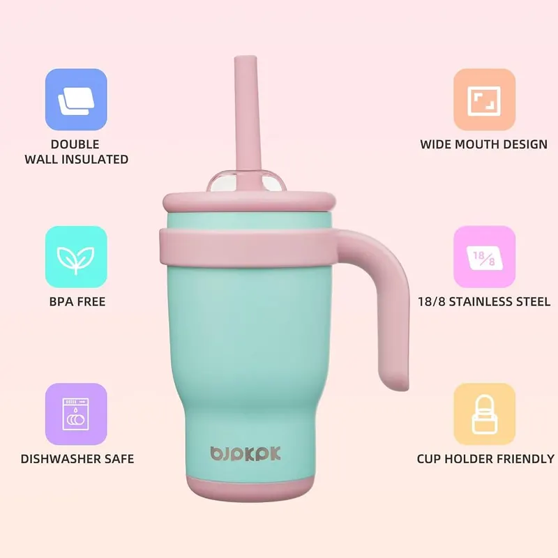 BJPKPK 14 oz Insulated Water Bottle – High Quality and Safe Material