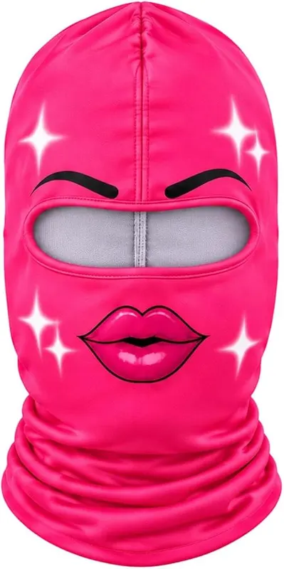 BJUTIR Funny Ski Mask in A01 Hot Pink