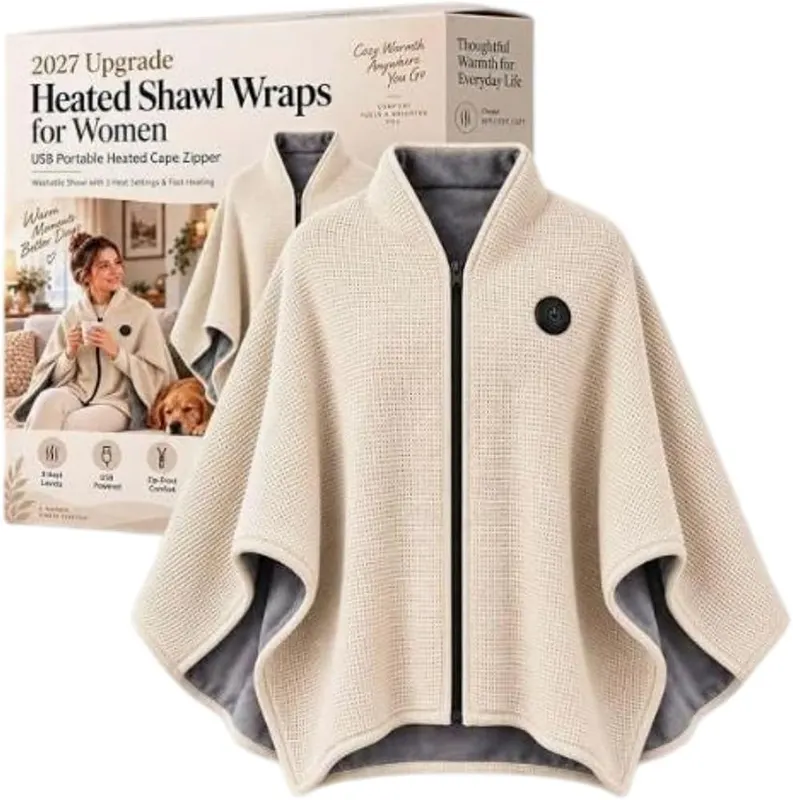 BJUTIR Heated Shawl Wraps A00 Beige in A00 Beige