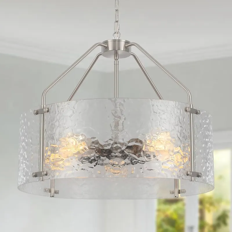 Blhxian Glass Drum Chandelier