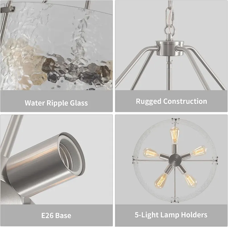 Blhxian Glass Drum Chandelier – product photo 8 of 8