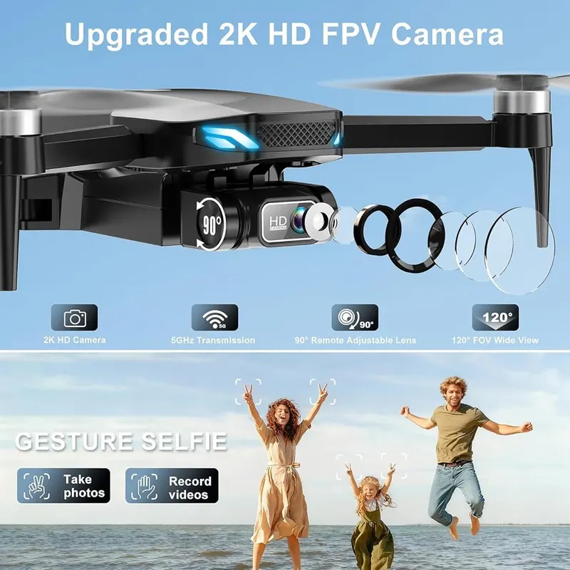BLINORY 2K Drone with Camera Black – Clear 2K Camera & Real-Time FPV View