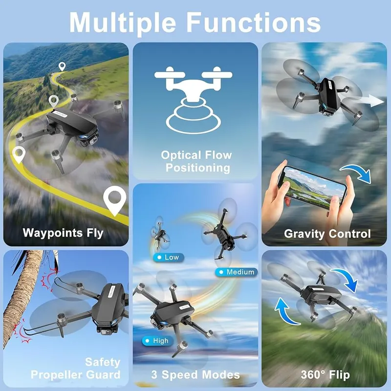 BLINORY 2K Drone with Camera Black – Easy to Fly for Beginners