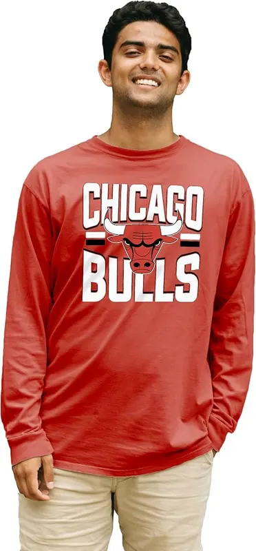 Blue 84 Chicago Bulls NBA Officially Licensed Long Sleeve – 100% Cotton