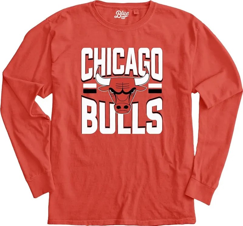 Blue 84 Chicago Bulls NBA Officially Licensed Long Sleeve – Made in the USA and Imported