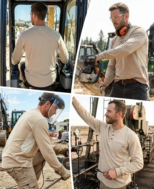 BOCOMAL FR Shirts CAT2 – FR MATERIALS:Made from 6oz FR 100% cotton jersey