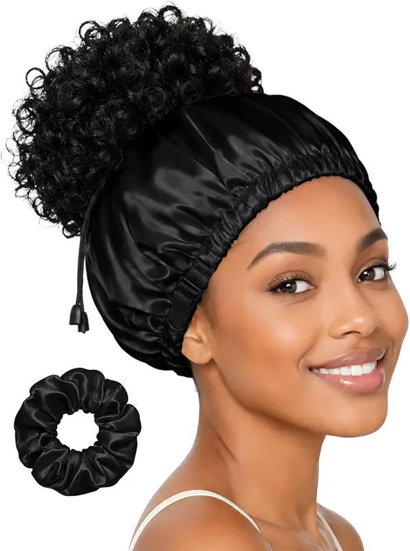 BONNET QUEEN Adjustable Double Layer Silk Like