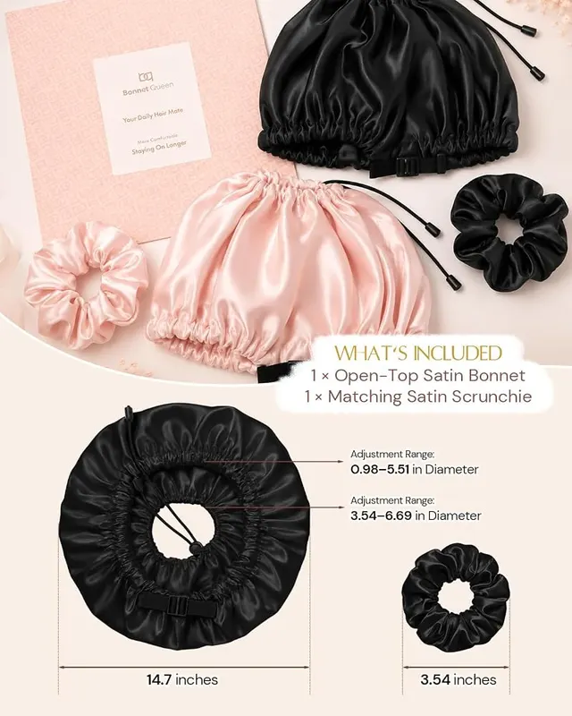 BONNET QUEEN Adjustable Double Layer Silk Like – product photo 7 of 7