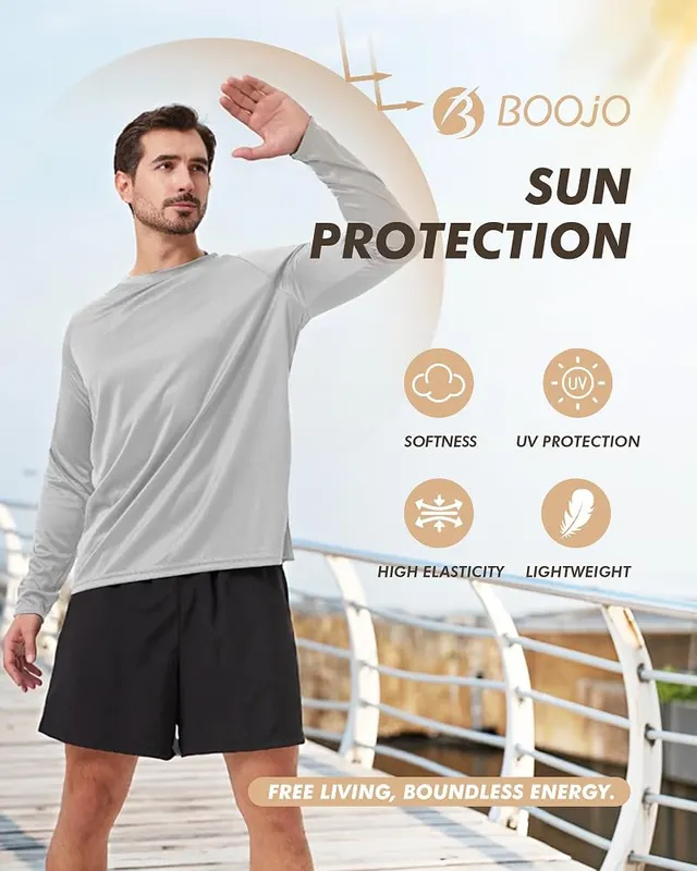 BOOJO 7 Pack Long Sleeve Shirts – Listed UPF 50+ sun shirt