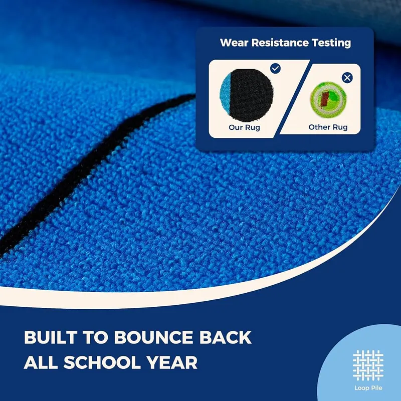 Booooom Jackson Pastel Number Seating Classroom Rug – Suitable for teaching spaces and playrooms