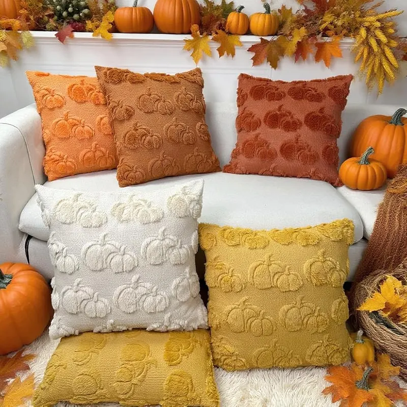 Booque Valley Fall Decorative Pillow Covers Set Beige – Easy Maintenance