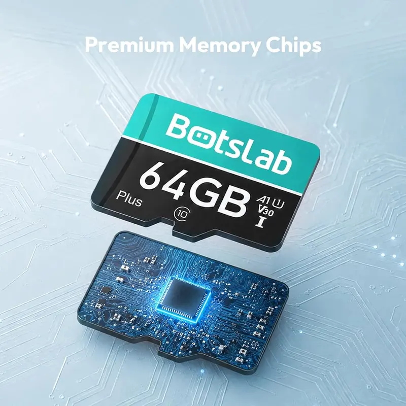 BOTSLAB 64G Micro SD Card – Brand-matched to Botslab cameras