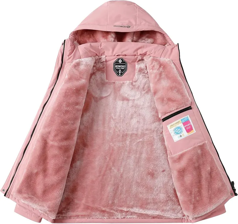 BOWOXO Women’s Waterproof Ski Jacket-Windproof Winter Warm – Scratch-resistant polymer blend shell
