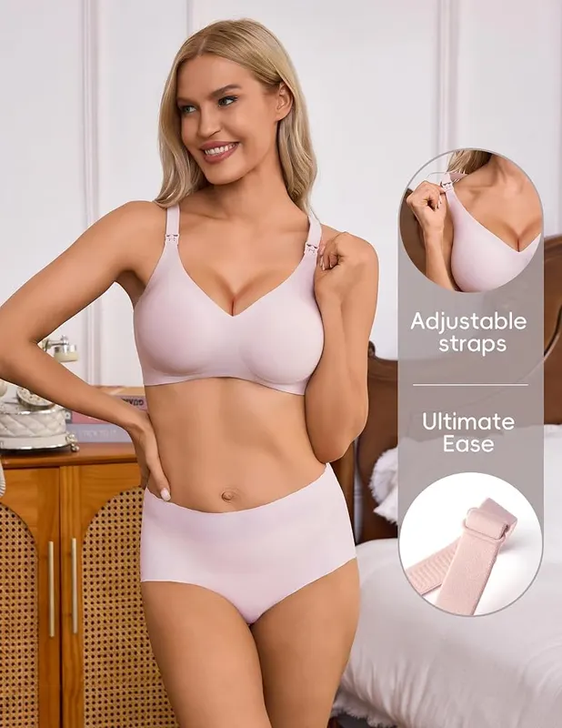 BRATUC Breastfeeding Bras – Wireless, underwire-free construction
