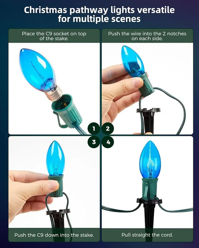 Brightown Christmas Pathway Lights Outdoor – product photo 7 of 9