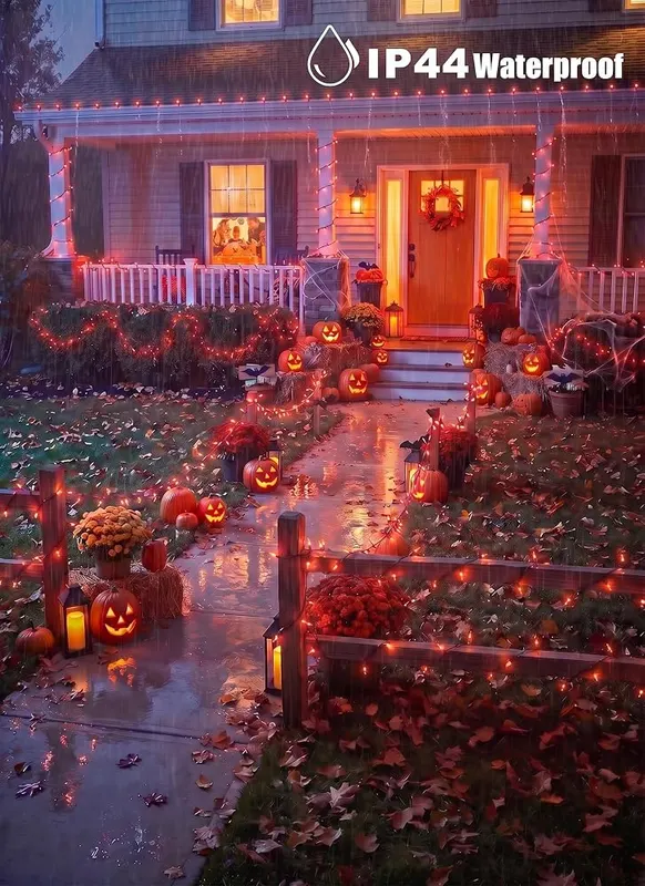 Brightown Orange LED Outdoor Halloween Lights – 8 Fantastic flashing modes