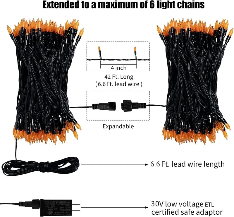 Brightown Orange LED Outdoor Halloween Lights – product photo 7 of 9