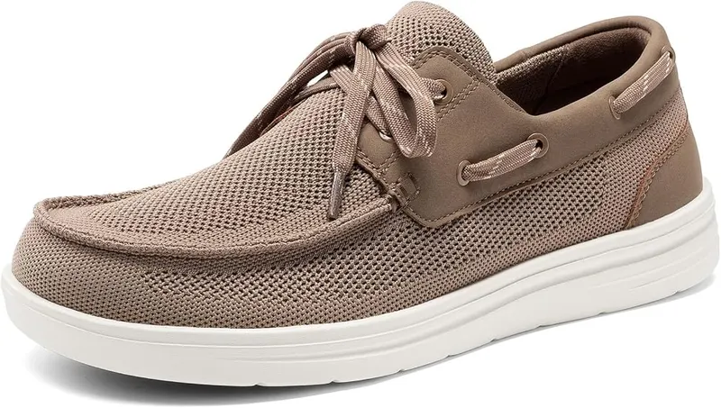 Bruno Marc Men’s Arch Support Loafers Casual Boat Brown 12 in Brown