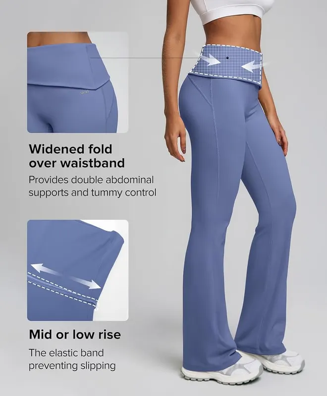 BRXL No Front Seam Fold Over Flare – Invisible Scrunch Butt