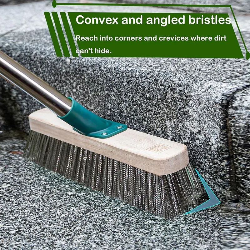 BSMstone Stainless Steel Wire Brush – Solid Wood Head