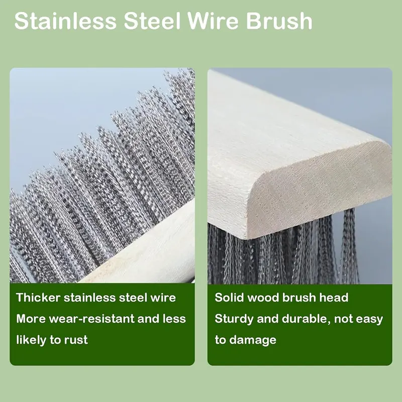 BSMstone Stainless Steel Wire Brush – Heavy Duty Wire Brush