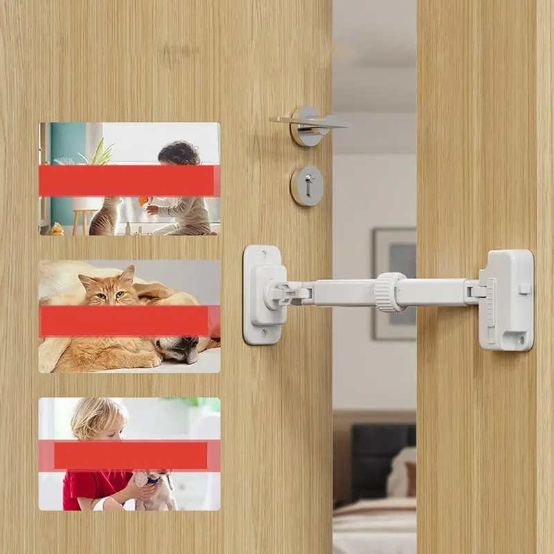 Bstsilver 2-Pack Cat Door Latch – Secure dual-button adult locking mechanism