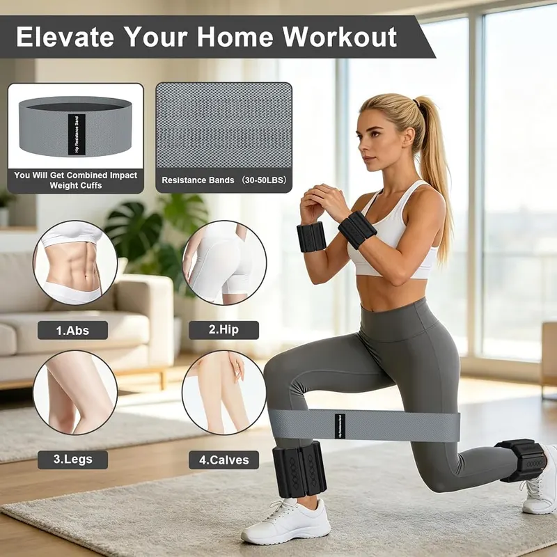 BSWMHG@CE 2LBS Adjustable Silicone Wrist & Ankle – Balanced two pound total pair size