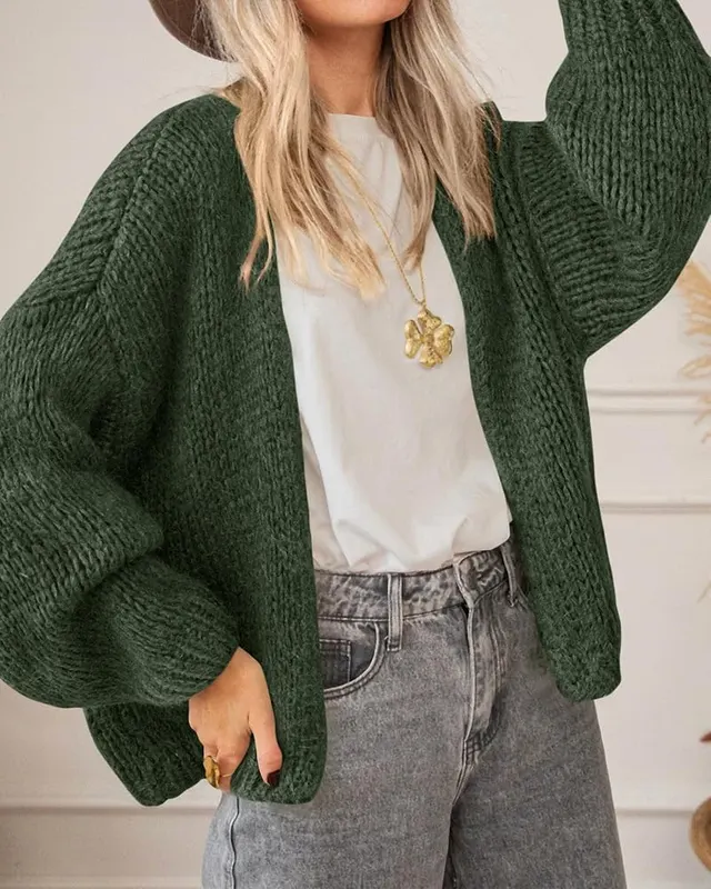 BTFBM Cardigan Sweaters Army Green Small – Army Green option in Small