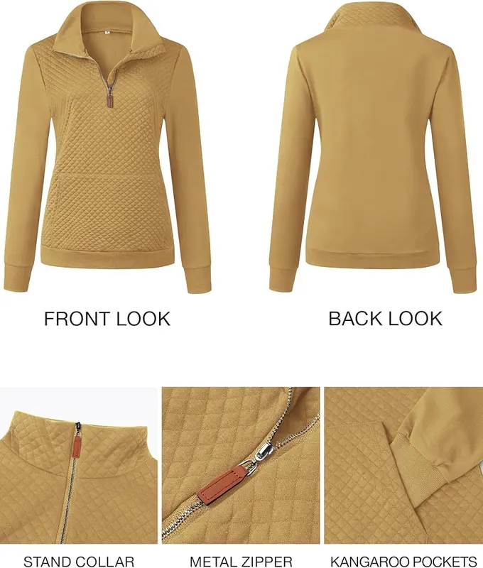 BTFBM Casual Quarter Zip Sweatshirt – Lightweight relaxed fit