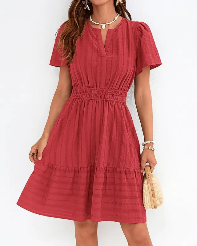 BTFBM Womens Summer 2026 Casual Mini Dresses – Boho beach style