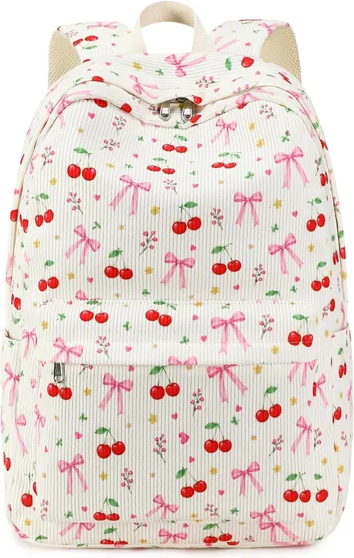 BTOOP School Backpack in Pink-bow -Beige