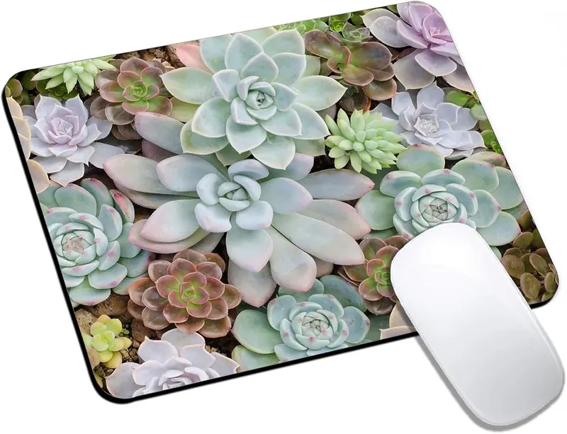 BUKAQINO Cute Succulent Mouse Pads in Cute Succulent