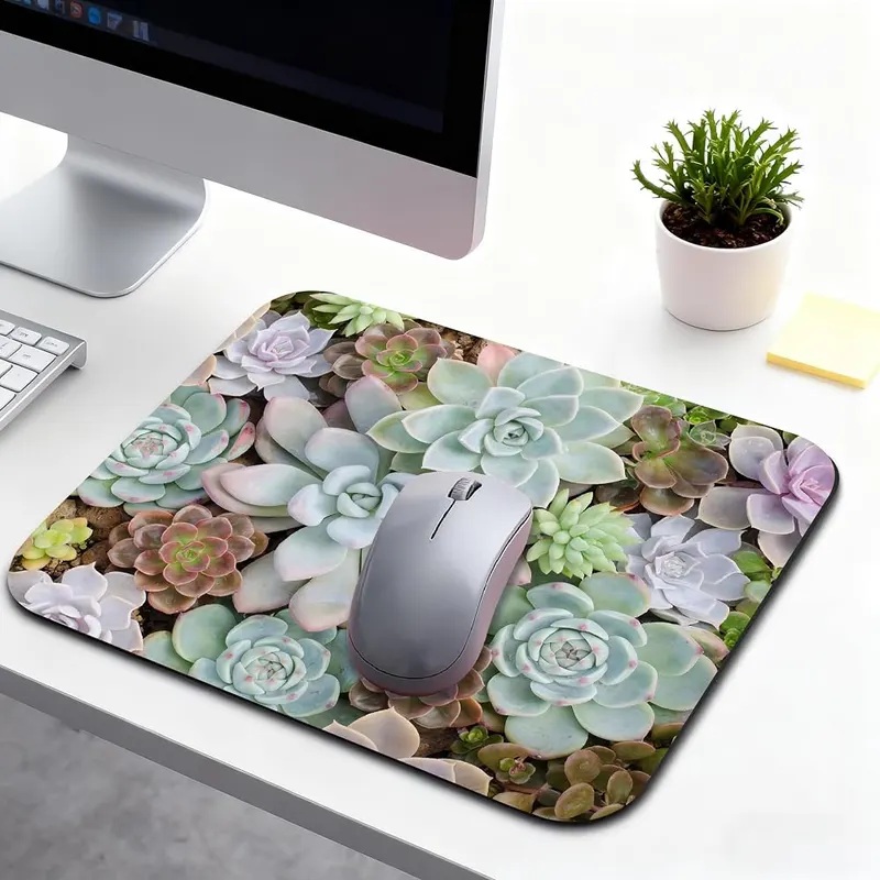 BUKAQINO Cute Succulent Mouse Pads – Vibrant Design -- High-Definition printing with 230°C thermal