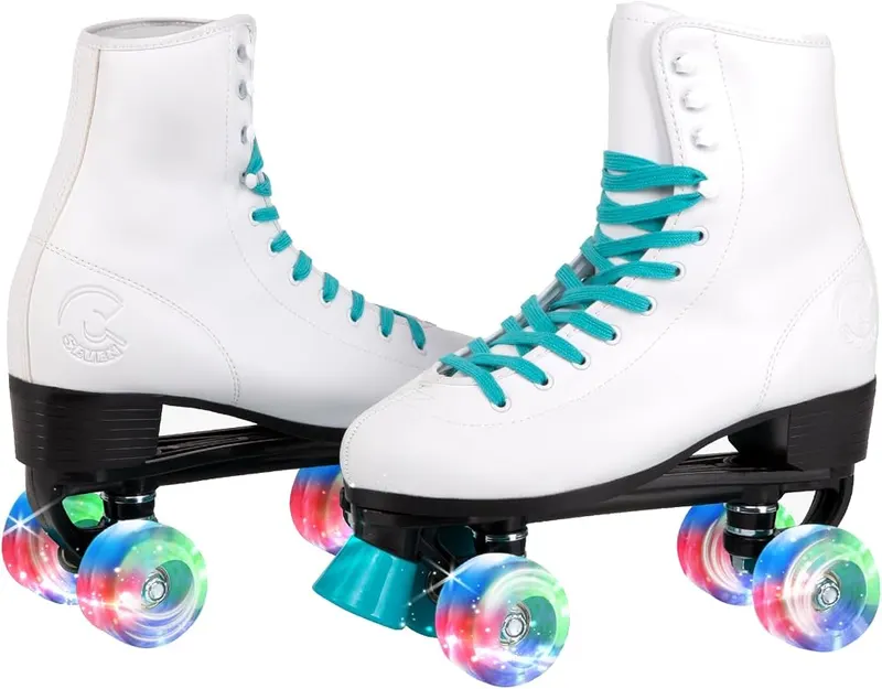 C SEVEN C7skates Quad Roller Skates – DESIGNED FOR OUTDOORS — Comes standard with 82A