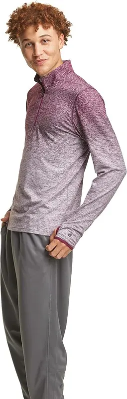 C9 Champion Men’s Elevated Train 1/4 Zip Layer – Thumbholes help hold sleeves in place