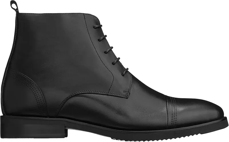 CALTO Men’s Invisible Height Increasing Elevator Shoes – 100% Leather