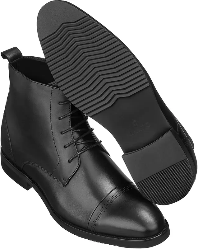 CALTO Men’s Invisible Height Increasing Elevator Shoes – Heel height