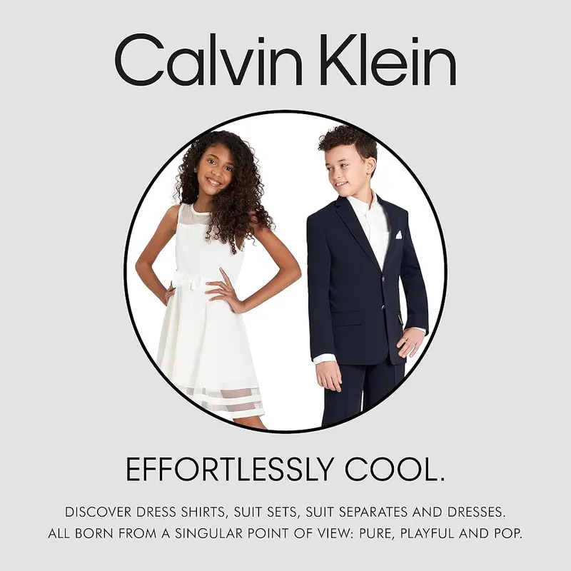 Calvin Klein Boys’ Long Sleeve Patterned Dress Shirt – product photo 6 of 6