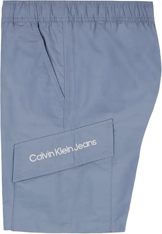 Calvin Klein Boys’ Pull-On Cargo Short – Logo graphic on left-side utility pocket flap