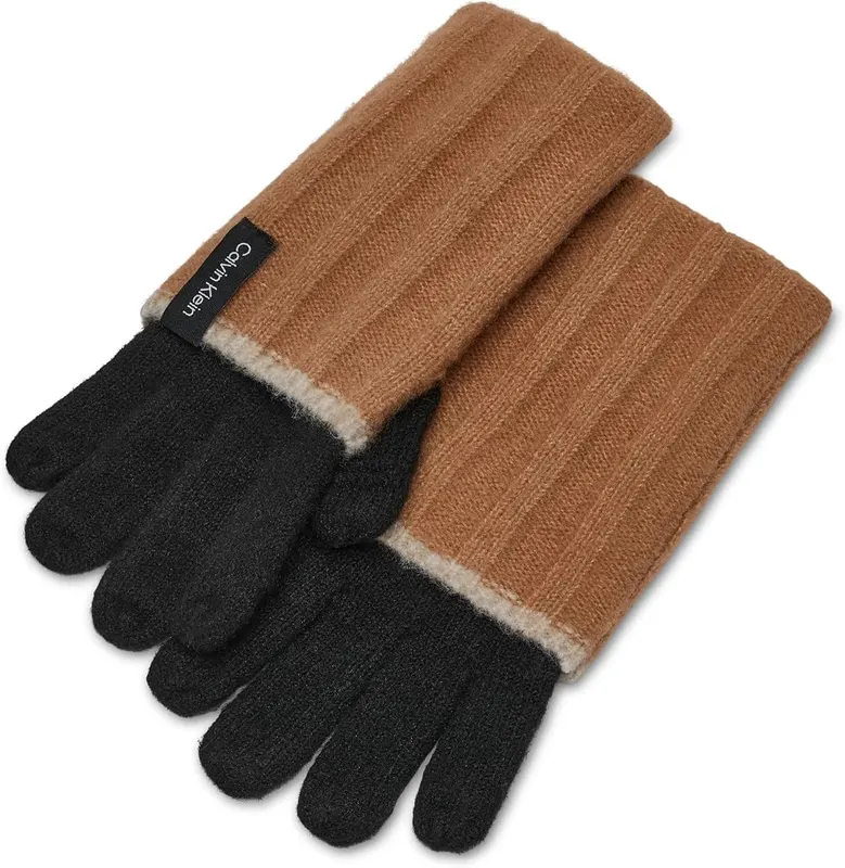 Calvin Klein Women’s Color Block Patchwork Winter Gloves – Fashion you can count on for simple, comfortable